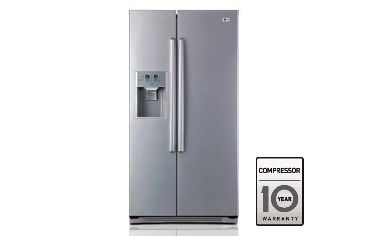 Vista frontal de Refrigeradora NO FROST, 567LTS, PLATINUM SILVER GC-L207FLQ