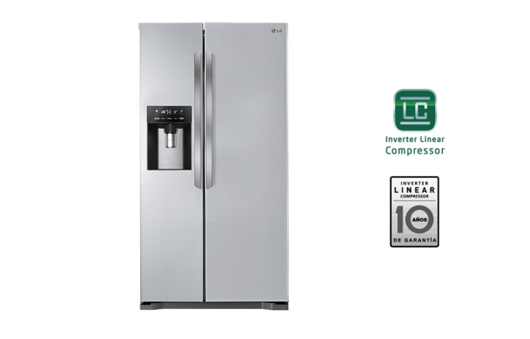 Vista frontal de Refrigeradora con Inverter Linear Compressor (10 años de garantía) y 567 L de capacidad GC-L207GLRV