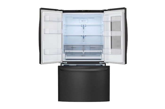 front view top door open without food.