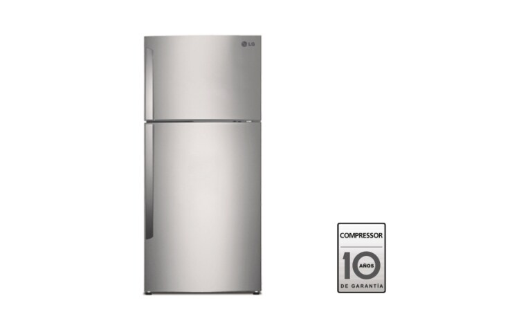 Vista frontal de REFRIGERADORA TOP FREEZER, CON 10 AÑOS DE GARANTÍA Y 407LT. GN-B498GLC
