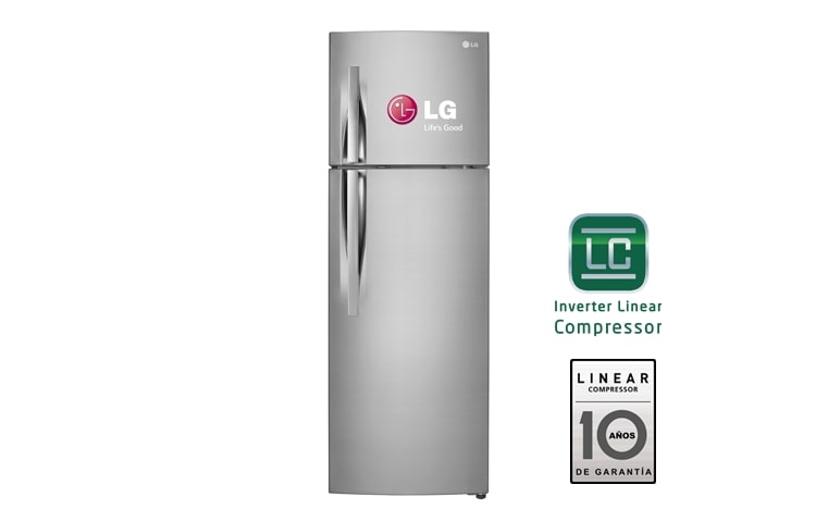 Vista frontal de DESCUBRE LOS BENEFICIOS DE NUESTRAS REFRIGERADORAS NO FROST 10 AÑOS DE GARANTÍA, CONTROL DE HUMEDAD GN-M426RLC