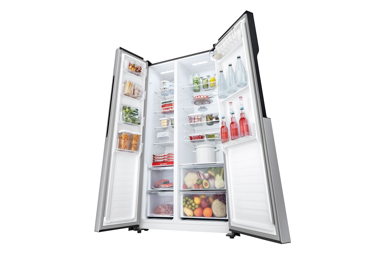 LG Refrigeradora Side by Side 509L con Múltiple Flujo de Aire, Total No Frost y Panel LED Táctil, GS51MPD