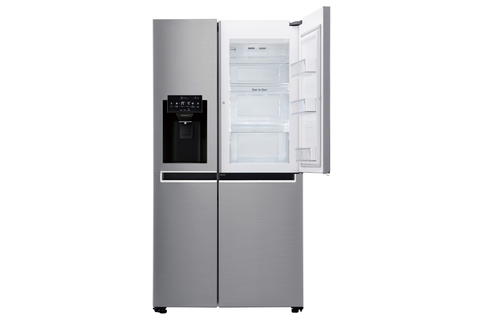 LG Refrigeradora Side by Side 601L, Door-in-Door con Mútiple Flujo de aire y conectividad Wi-Fi, GS65SDPN