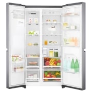 LG Refrigeradora Side by Side 601L con Múltiple Flujo de aire y conectividad Wi-Fi, plateada, GS65SPPN