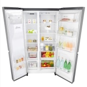 LG Refrigeradora Side by Side 601L con Múltiple Flujo de aire y conectividad Wi-Fi, plateada, GS65SPPN