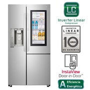 Vista frontal de Refrigeradora Instaview Door-in-Door con Inverter Linear Compressor (10 años de garantía) y 691L de capacidad GS74SXS