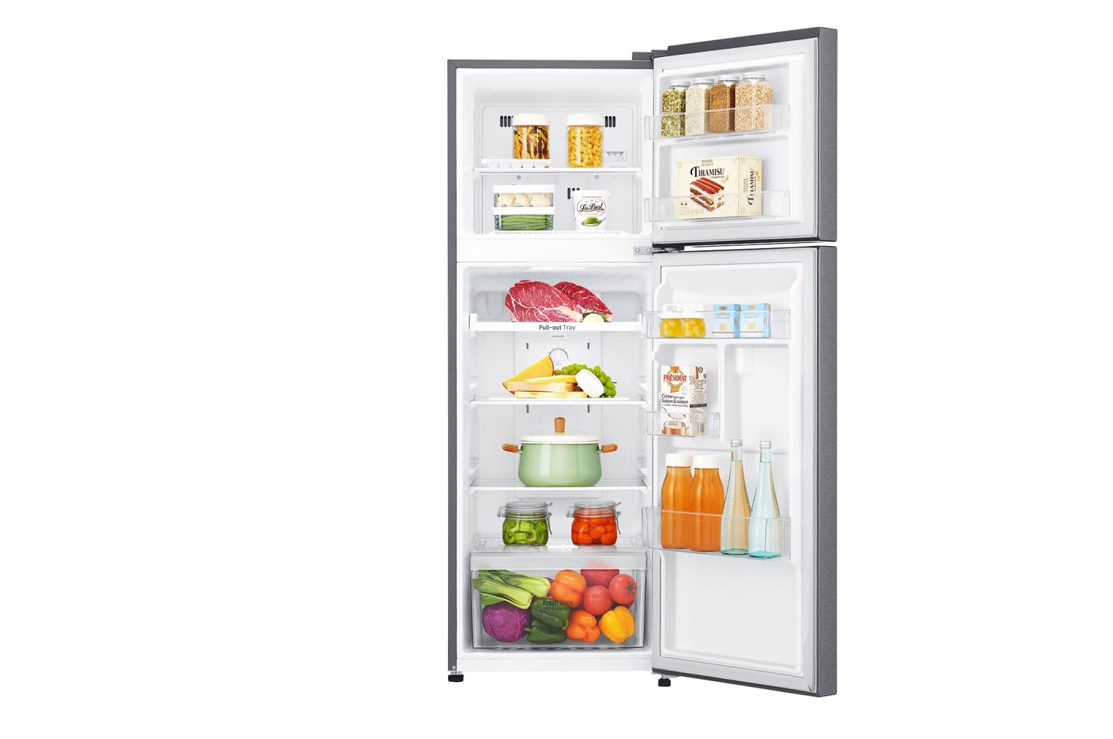 LG Refrigeradora Top Freezer 235L con Múltiple Flujo de aire, Control de humedad y diagnóstico inteligente, GT26BPG