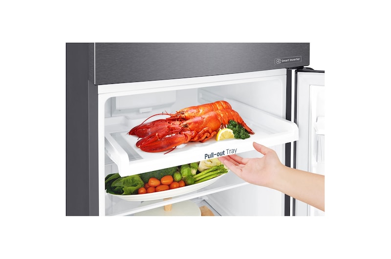 LG Refrigeradora Top Freezer 235L con Múltiple Flujo de aire, Control de humedad y diagnóstico inteligente, GT26BPG