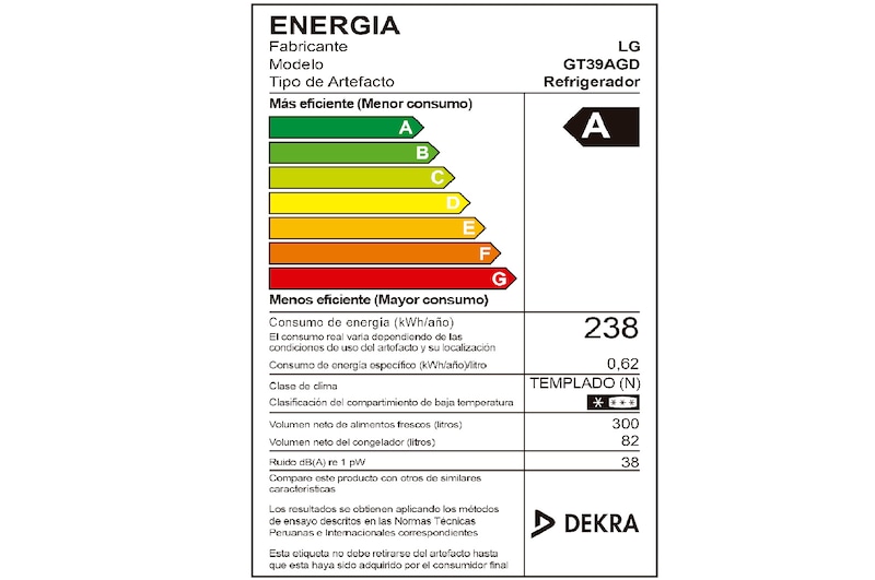 LG Refrigeradora Top Freezer 382L con Door Cooling y ThinQ, GT39AGD