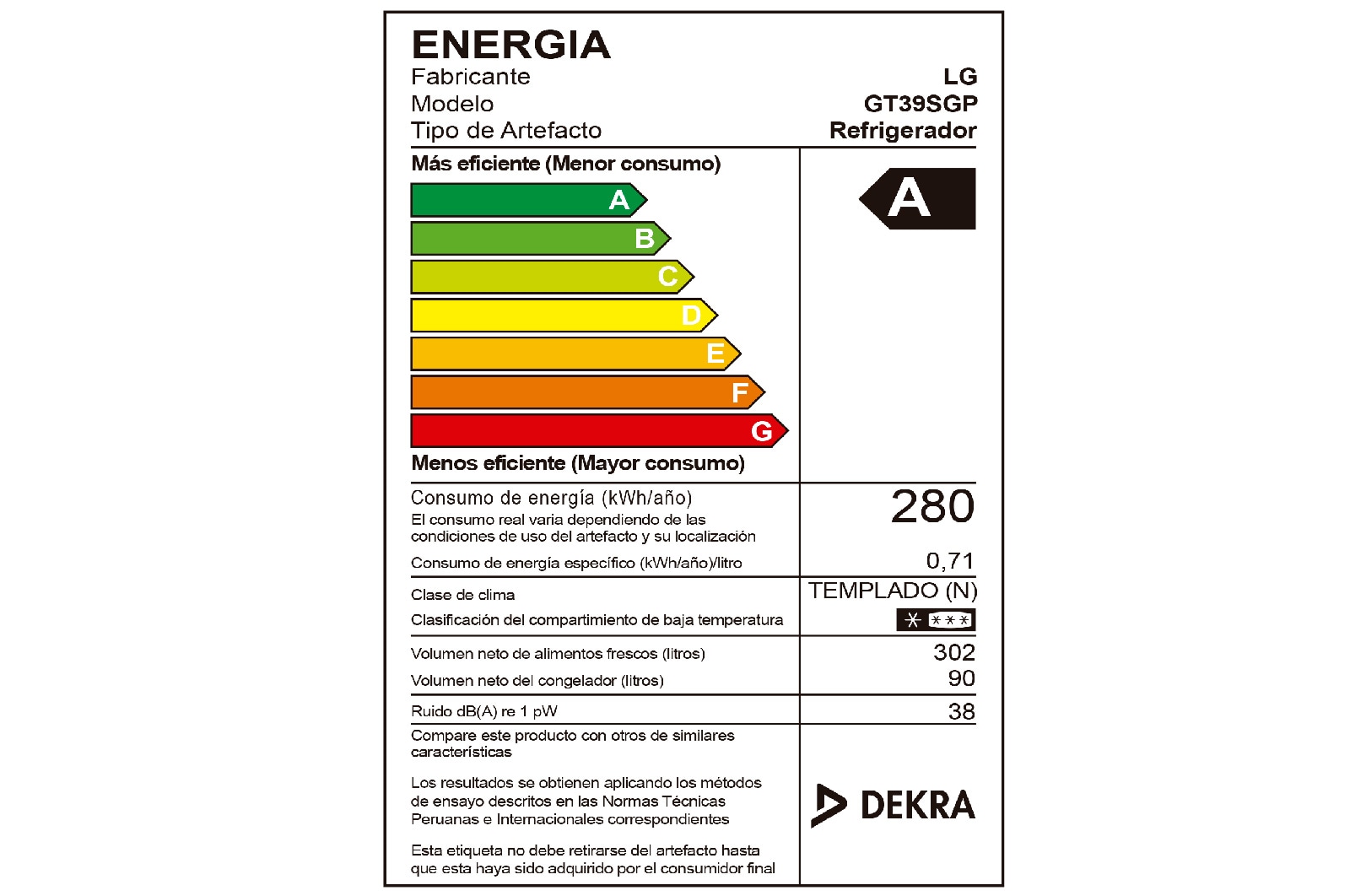 LG Refrigeradora Top Freezer 392L con Door Cooling y ThinQ, GT39SGP