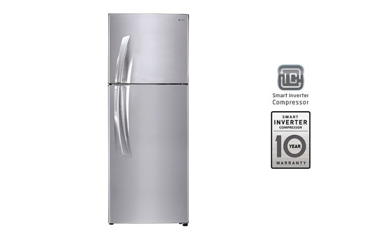 Vista frontal de Refrigeradora con Smart Inverter Compressor (10 años de garantía) y 375 L de capacidad GT40BGP