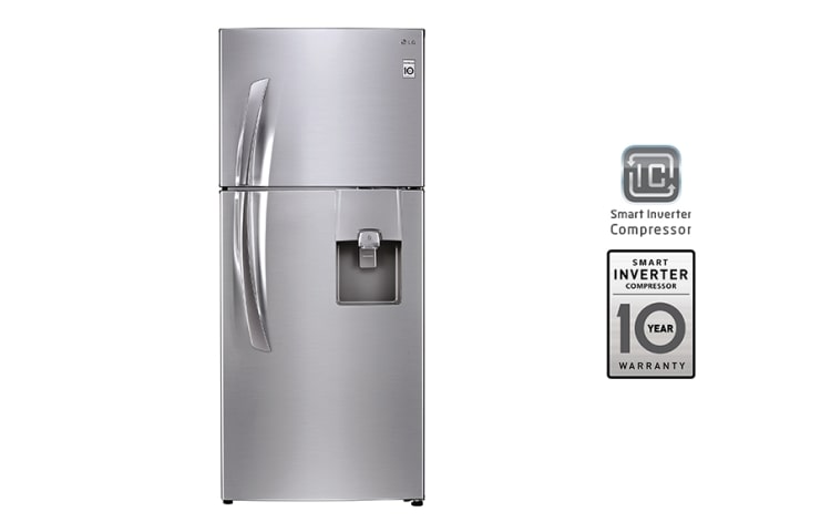 Vista frontal de Refrigeradora con Smart Inverter Compressor (10 años de garantía) y 375 L de capacidad GT40WGP