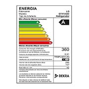 LG Refrigeradora Top Freezer 396L con Door Cooling y ThinQ, GT41AGD