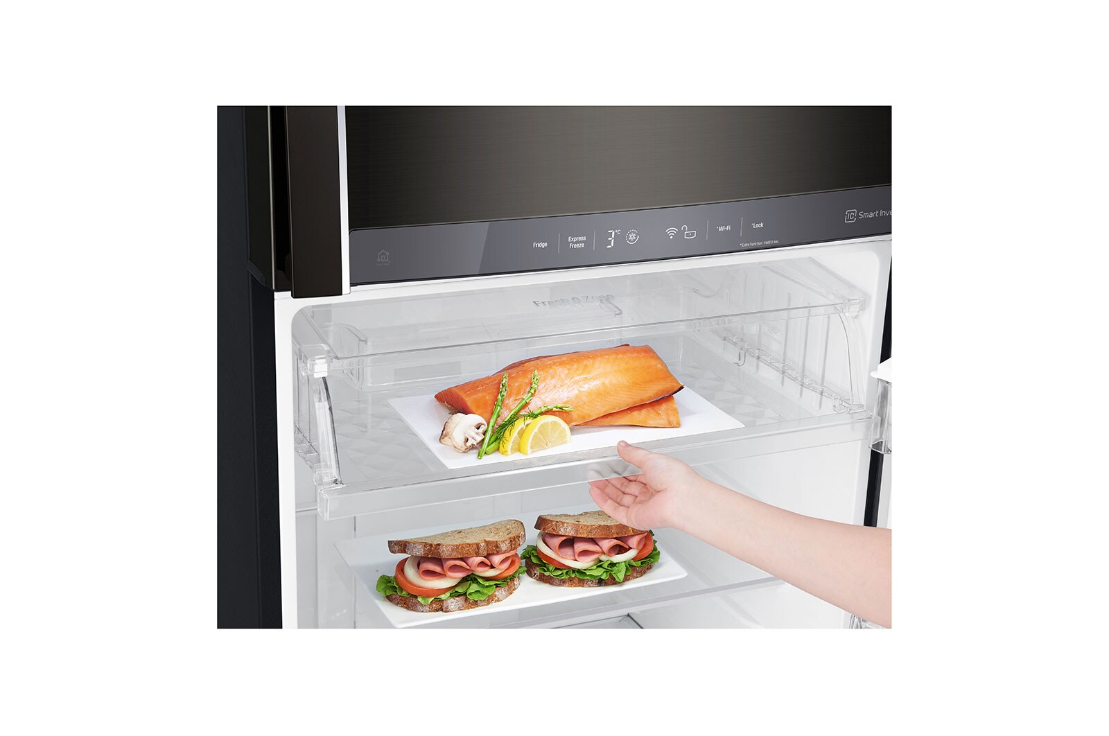 LG Refrigeradora Top Freezer 424L con Door Cooling y ThinQ, GT44AGD