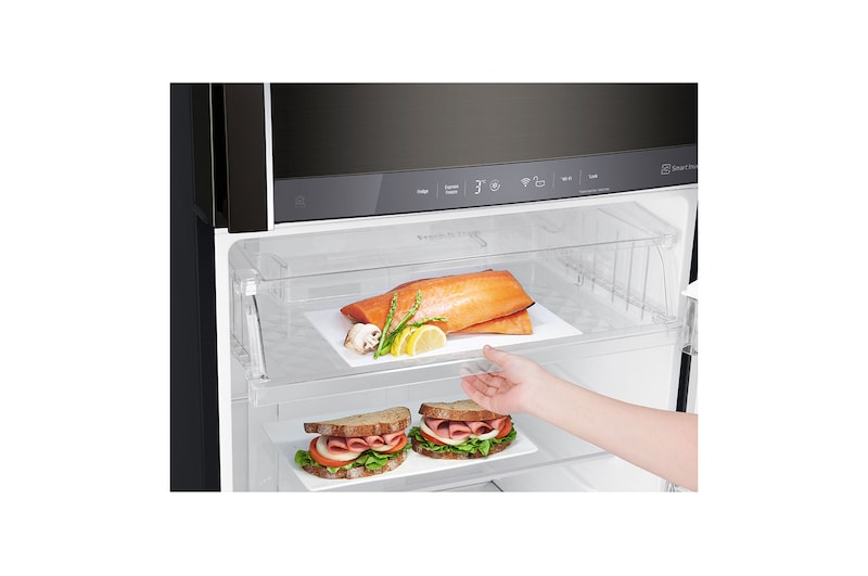 LG Refrigeradora Top Freezer 424L con Door Cooling y ThinQ, GT44AGD