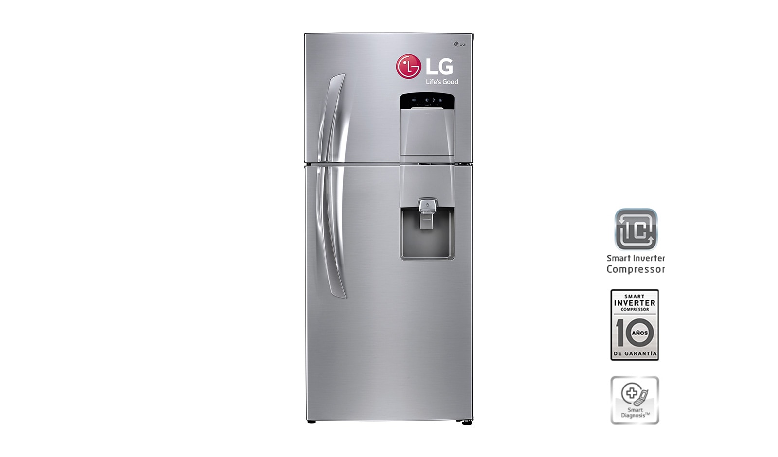 Vista frontal de Refrigeradora con Smart Inverter Compressor (10 años de garantía) y 457 L de capacidad GT47HGP