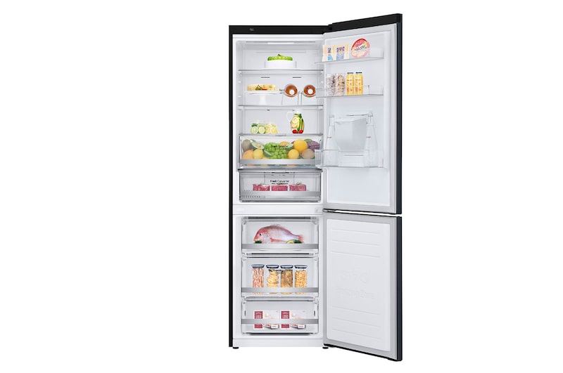 LG Refrigeradora Bottom Freezer 336L con DoorCooling y conectividad Wi-Fi, Matte Black, LB37WGT