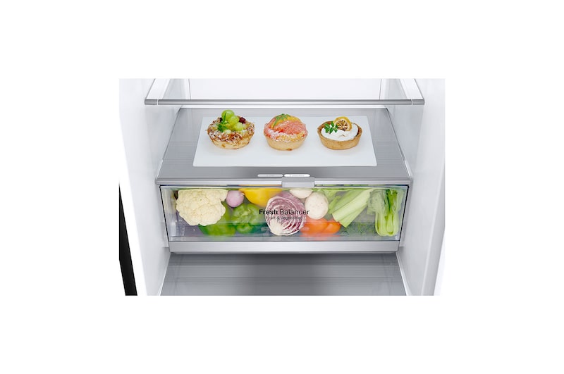 LG Refrigeradora Bottom Freezer 336L con DoorCooling y conectividad Wi-Fi, Matte Black, LB37WGT