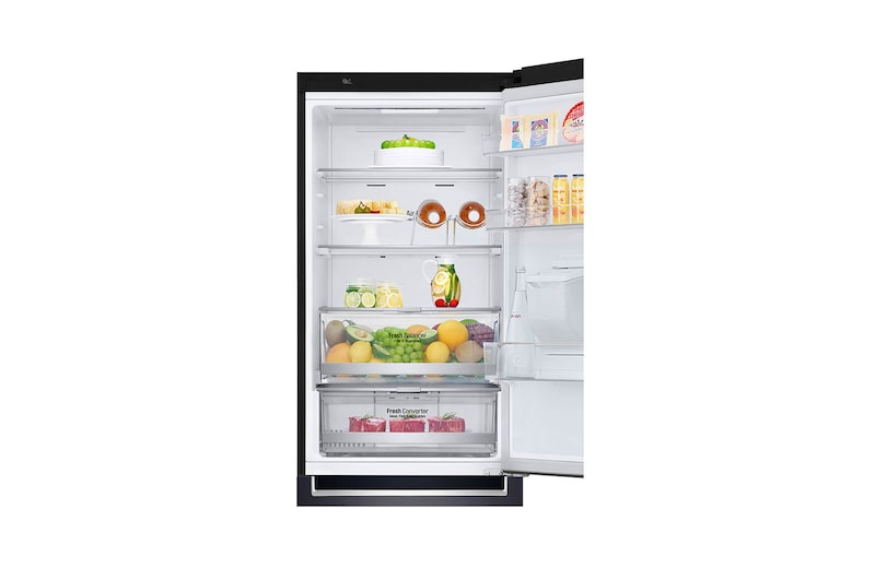 LG Refrigeradora Bottom Freezer 336L con DoorCooling y conectividad Wi-Fi, Matte Black, LB37WGT