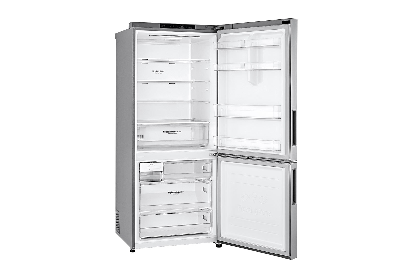 LG Refrigeradora Bottom Freezer 408L con Múltiple Flujo de aire y diagnóstico inteligente, LB41BPP