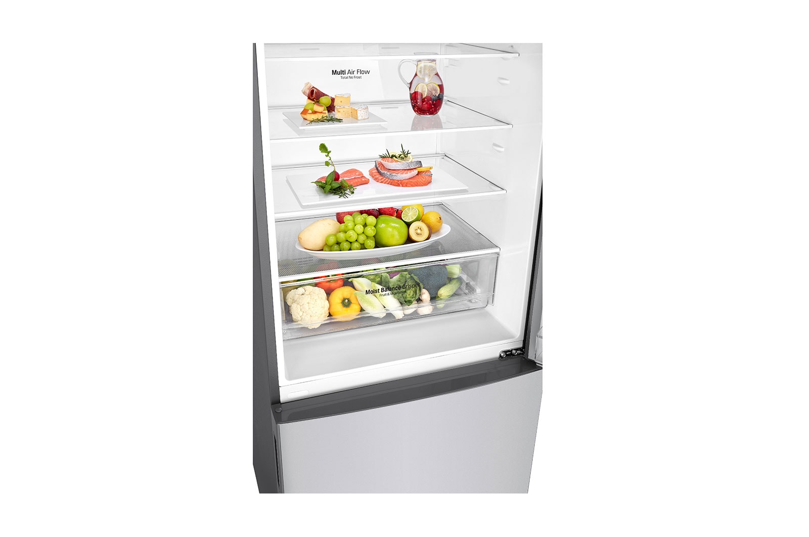 LG Refrigeradora Bottom Freezer 408L con Múltiple Flujo de aire y diagnóstico inteligente, LB41BPP