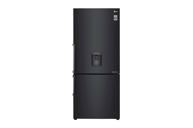 LG Refrigeradora Bottom Freezer 403L, con Múltiple Flujo de aire y estante plegable, negro mate, LB41WGT