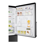 LG Refrigeradora Bottom Freezer 403L, con Múltiple Flujo de aire y estante plegable, negro mate, LB41WGT