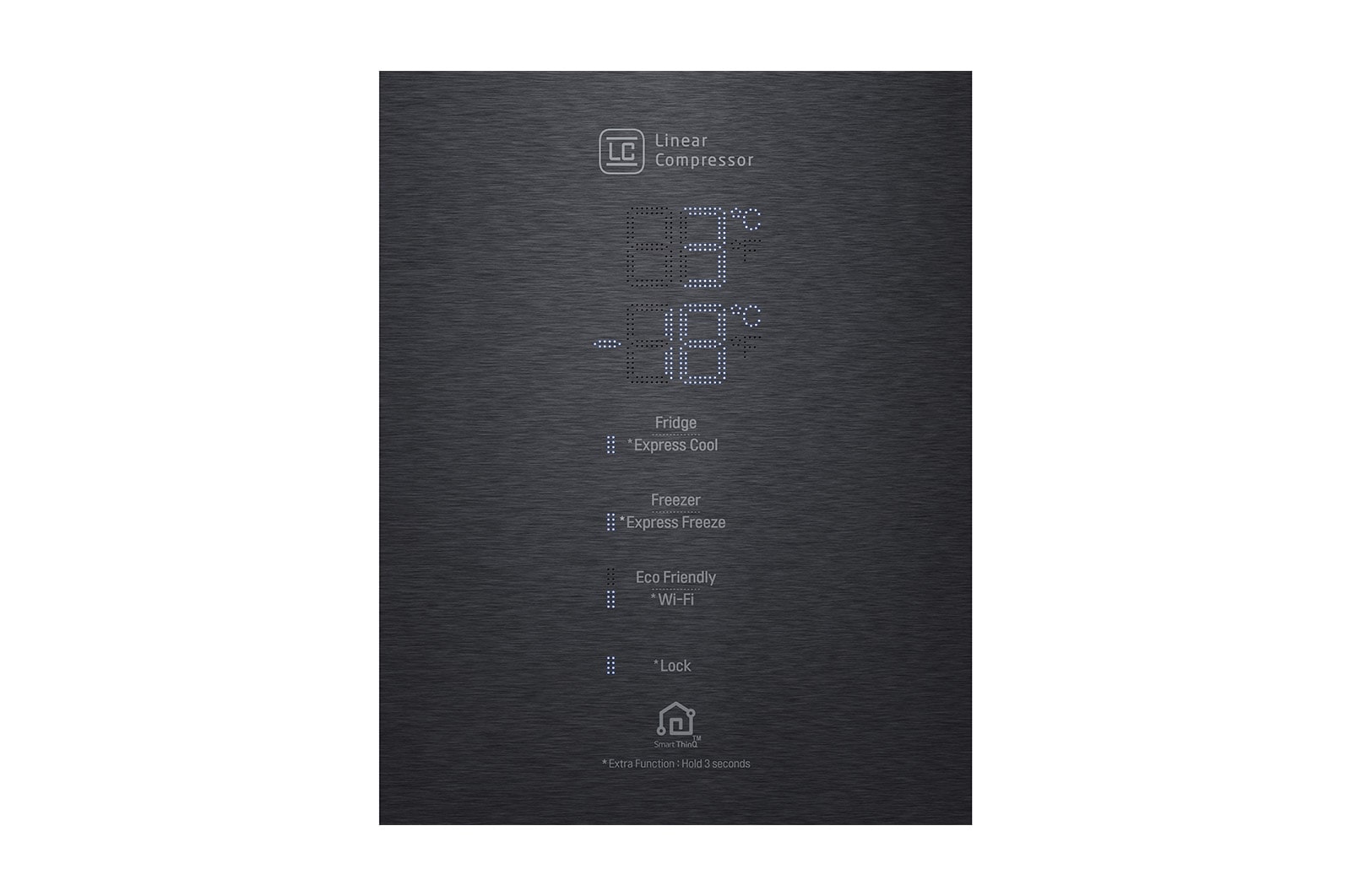 LG Refrigeradora Bottom Freezer 446L con DoorCooling y conectividad Wi-Fi, negro mate, LB46TGT