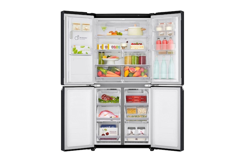 Front view with food