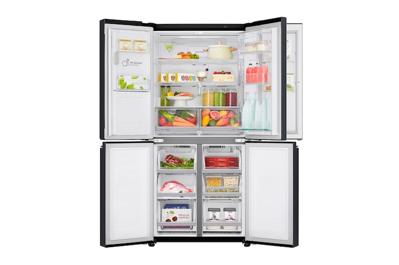 Front view with food