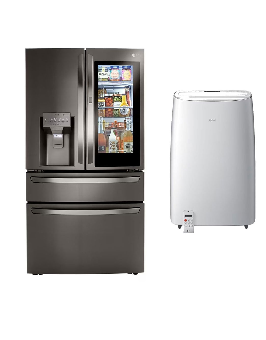 COMBO Refrigeradora French Door 679L InstaView™ + Aire Acondicionado LG