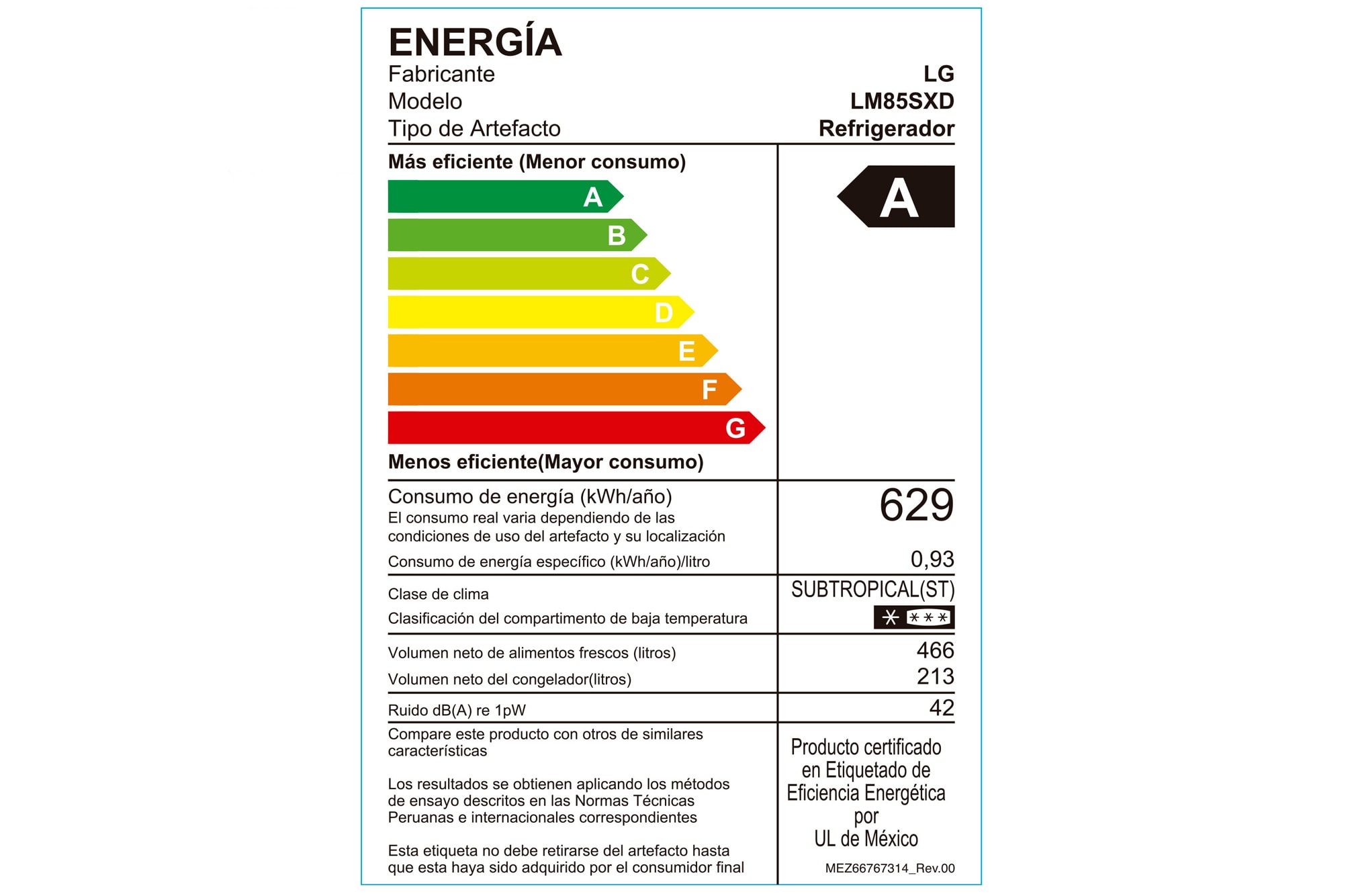 LG Refrigeradora French Door 679L, InstaView™ con Fábrica de hielos dual Craft Ice™, HygieneFresh+ y conectividad Wi-Fi, LM85SXD