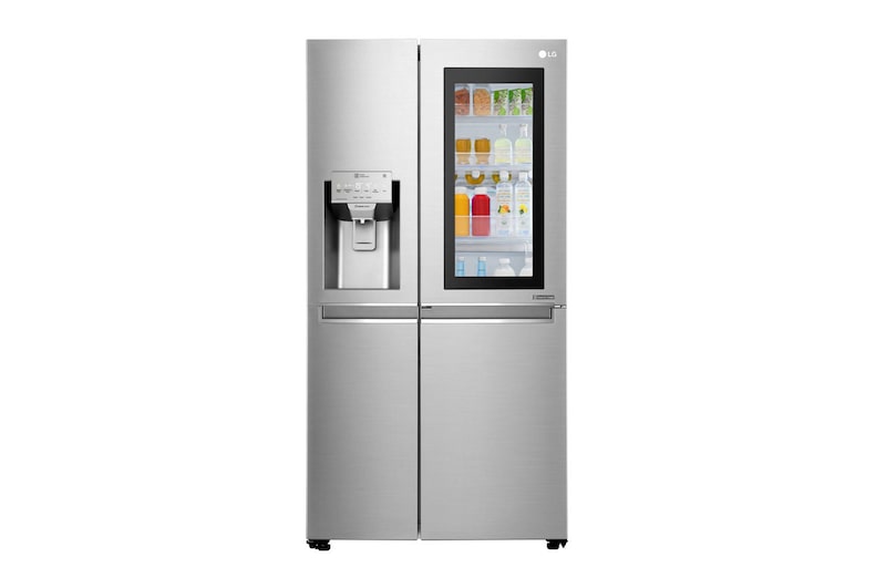 LG Refrigeradora Side by Side 601L, InstaView con HygieneFresh+ y conectividad Wi-Fi, acero, LS65SXN