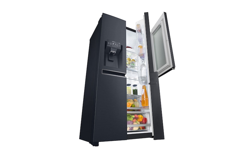 LG Refrigeradora Side by Side 601L, InstaView™ con HygieneFresh+ y conectividad Wi-Fi, Negro Mate, LS65SXT