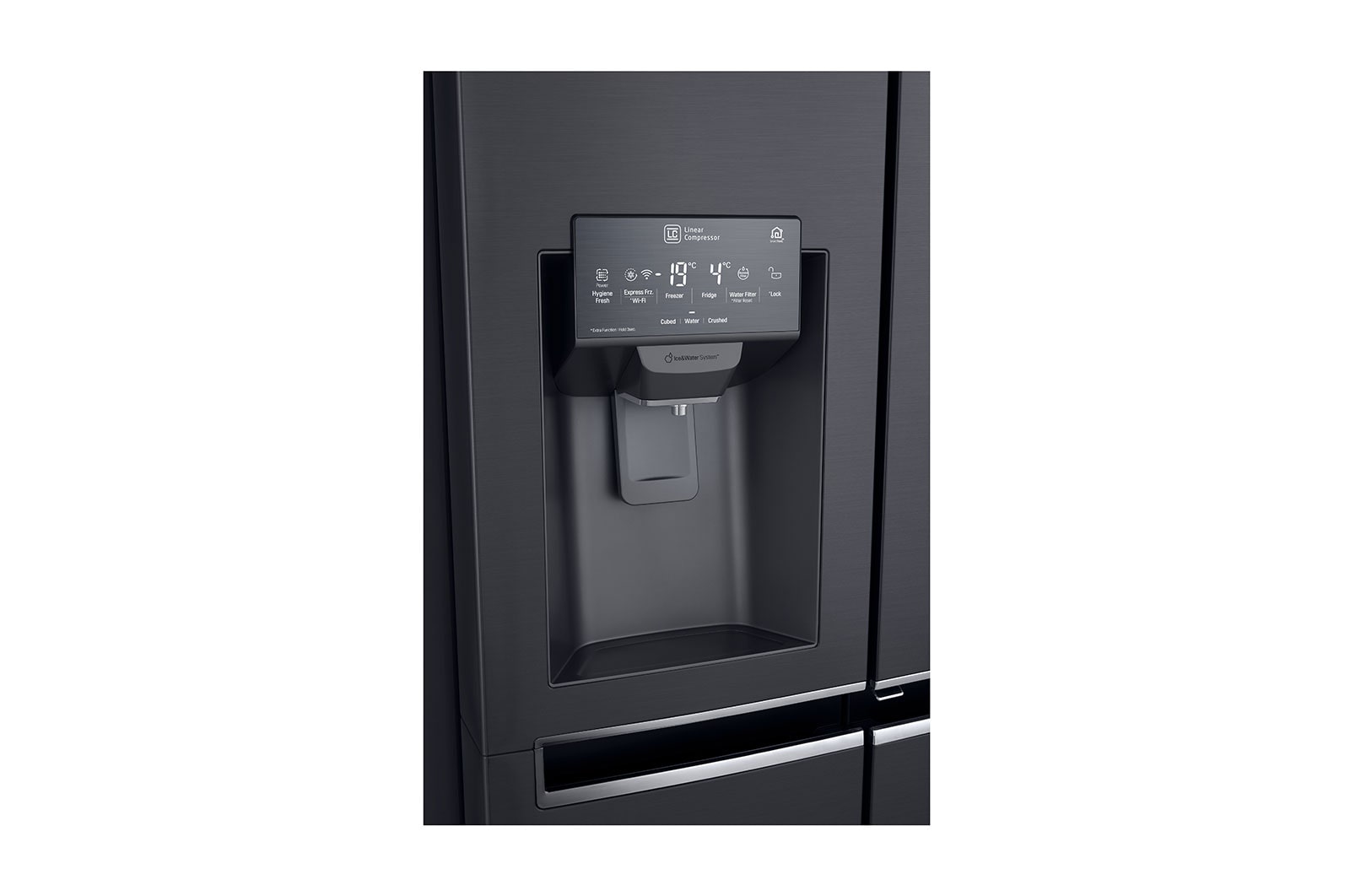 LG Refrigeradora Side by Side 601L, InstaView™ con HygieneFresh+ y conectividad Wi-Fi, Negro Mate, LS65SXT