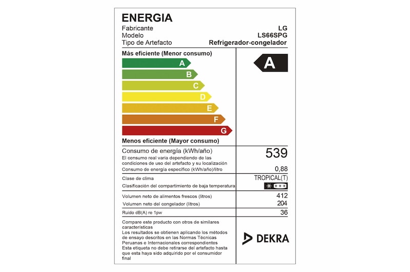 LG Refrigeradora Side by Side 616L con Door Cooling, LS66SPG