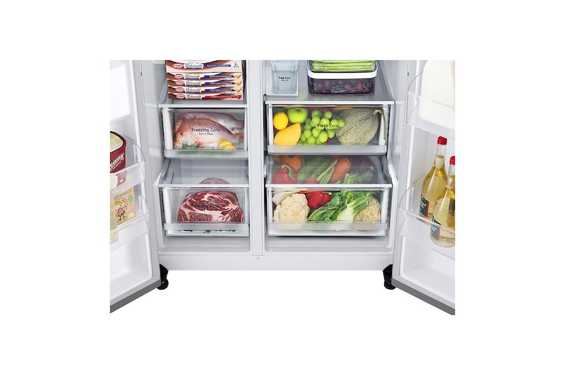 LG Refrigeradora Side by Side 617L, HygieneFresh+ y ThinQ, LS66SPP
