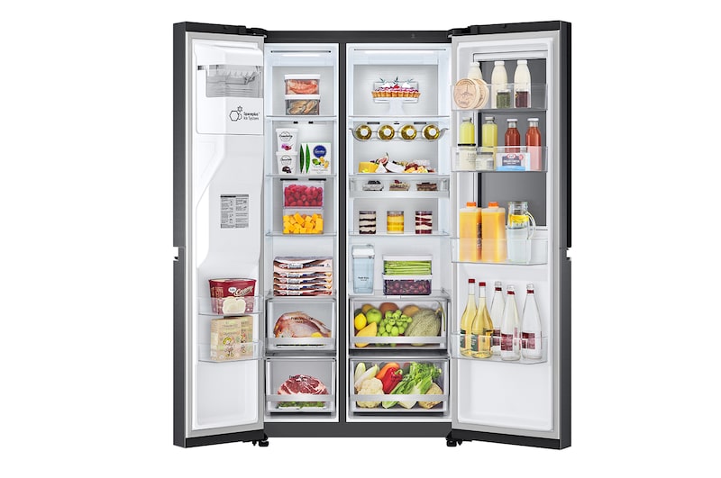 LG Refrigeradora Side by Side 617L InstaView™ con ThinQ, LS66SXT
