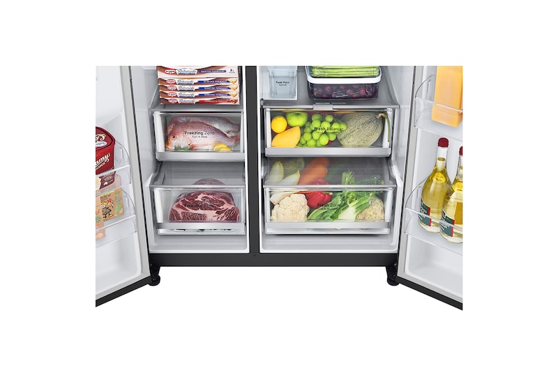 LG Refrigeradora Side by Side 617L InstaView™ con ThinQ, LS66SXT