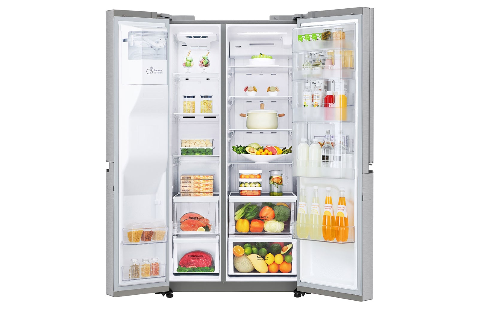 LG Refrigeradora Side by Side 689L, Door-in-Door con Mútiple Flujo de aire y conectividad Wi-Fi, LS74SDN