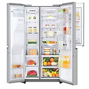 LG Refrigeradora Side by Side 689L, Door-in-Door con Mútiple Flujo de aire y conectividad Wi-Fi, LS74SDN