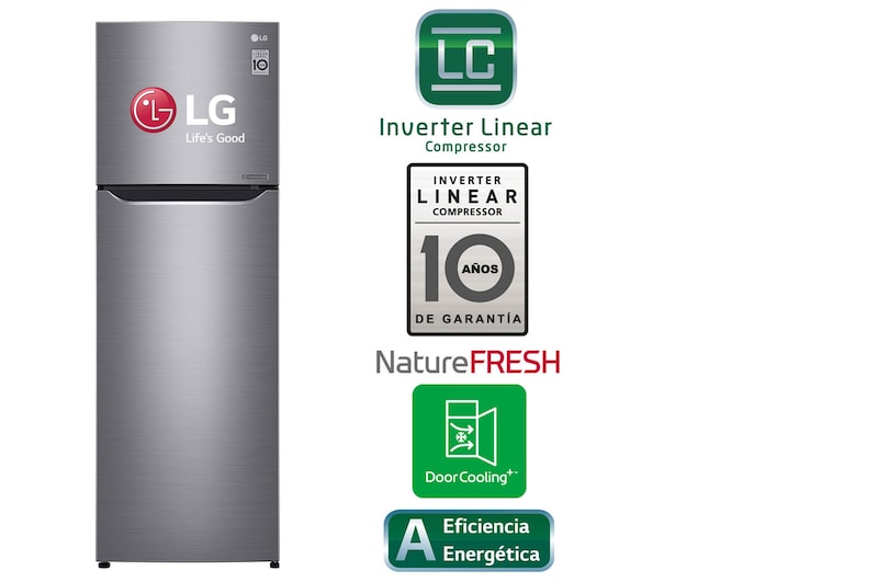 Vista frontal de Refrigeradora con Inverter Linear Compressor, 254 L LT29BPP