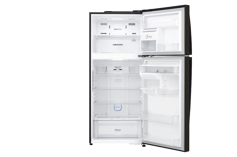 LG Refrigeradora Top Freezer 396L, con DoorCooling, HygieneFresh+ y conectividad Wi-Fi, negra, LT41AGD