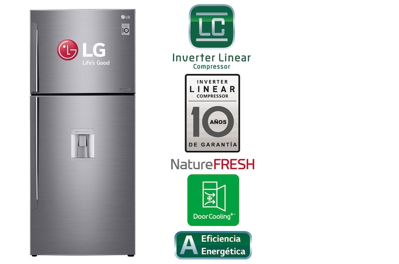 LG Refrigeradora con Inverter Linear Compressor, 410 L, LT41WGP