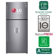 Vista frontal de Refrigeradora con Inverter Linear Compressor, 410 L LT41WGP