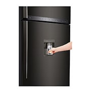 LG Refrigeradora Top Freezer 424L con DoorCooling, HygieneFresh+ y conectividad Wi-Fi, negra, LT44AGD