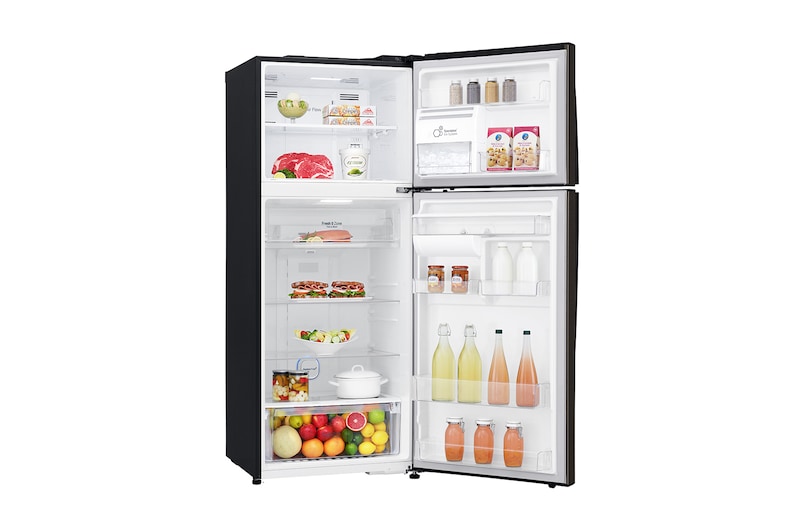 LG Refrigeradora Top Freezer 424L con DoorCooling, HygieneFresh+ y conectividad Wi-Fi, negra, LT44AGD