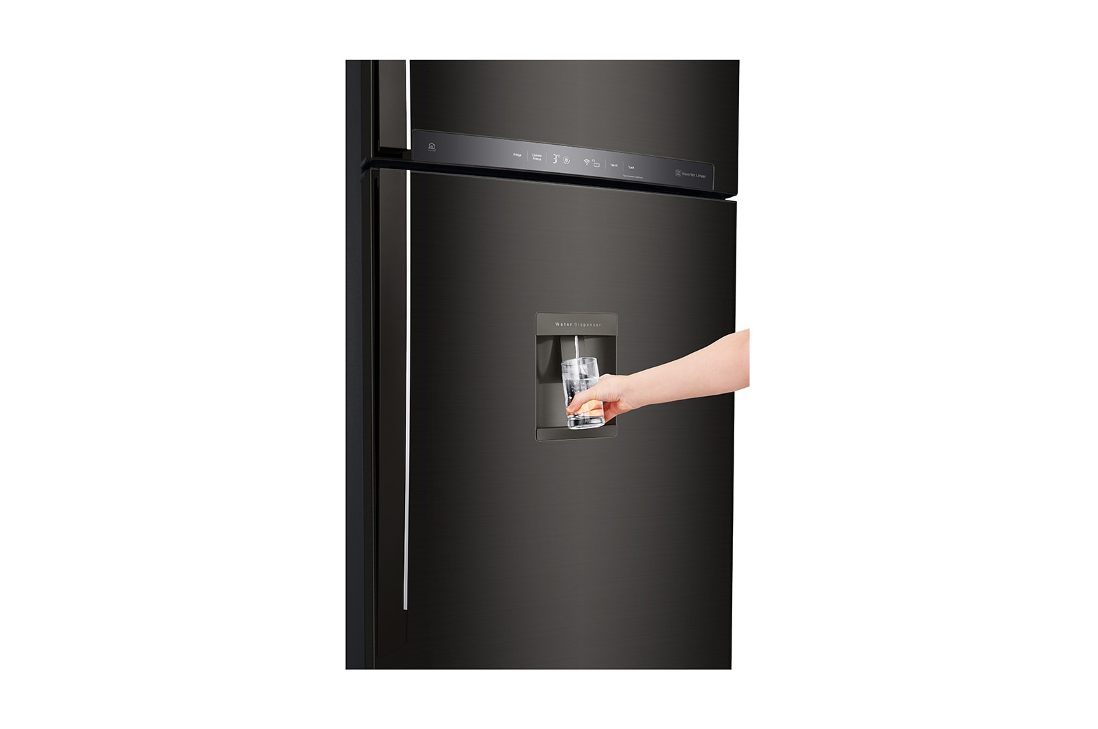 LG Refrigeradora Top Freezer 424L con DoorCooling, HygieneFresh+ y conectividad Wi-Fi, negra, LT44AGD