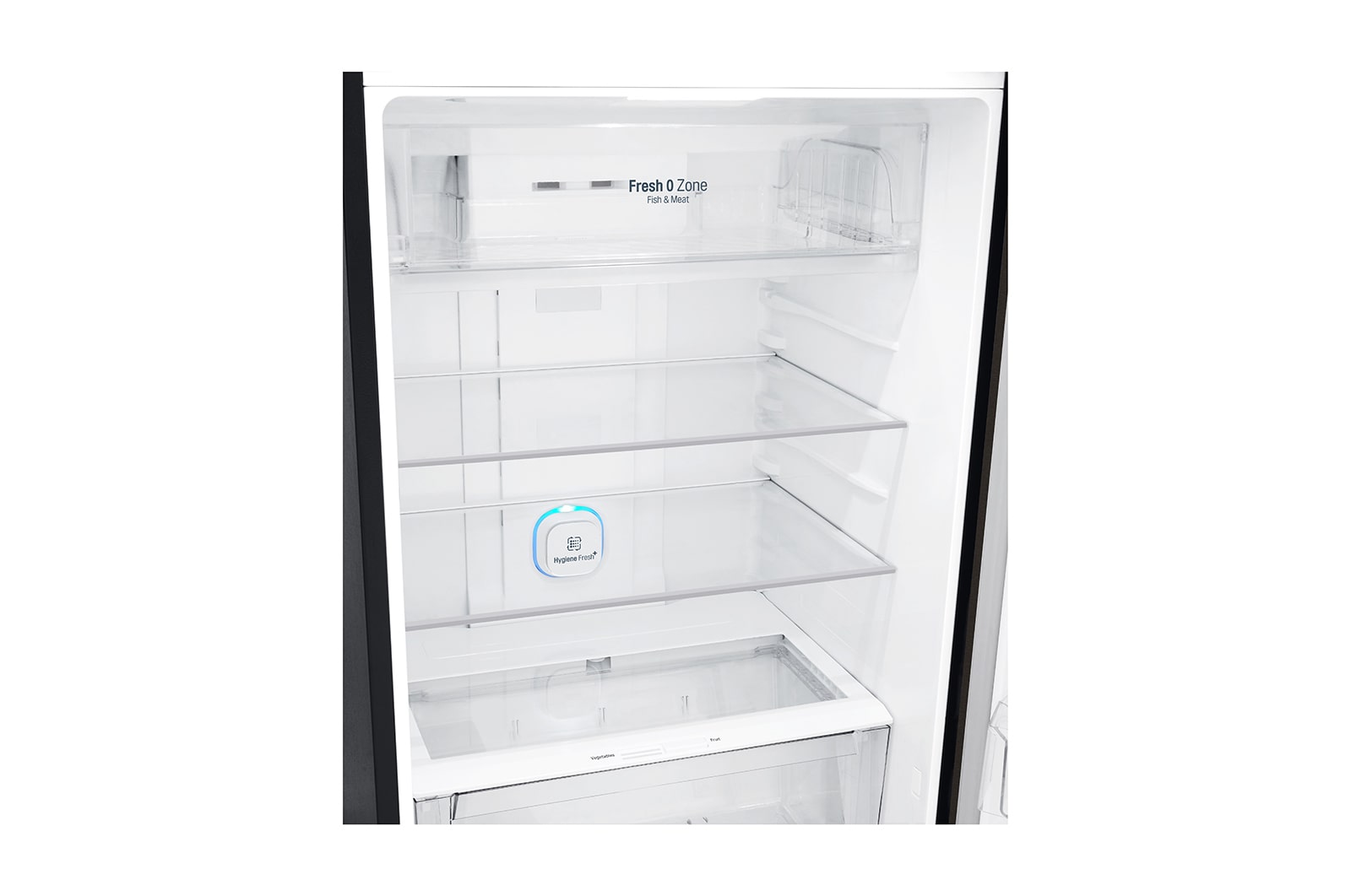 LG Refrigeradora Top Freezer 424L con DoorCooling, HygieneFresh+ y conectividad Wi-Fi, negra, LT44AGD