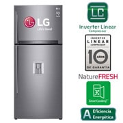 Vista frontal de Refrigeradora con Inverter Linear Compressor, 438 L LT44SGP